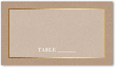 simple solid frame wedding place card