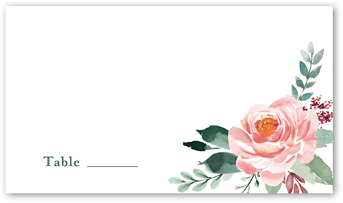 Vintage Wedding Wedding Place Card, Pink, Placecard, Matte, Signature Smooth Cardstock, Dusk Pink