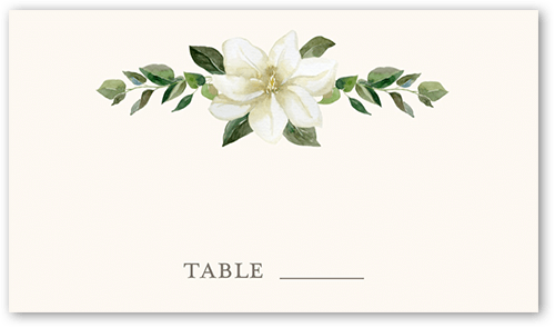 Magnolia Marriage Wedding Place Card, Beige, Placecard, Matte, Signature Smooth Cardstock