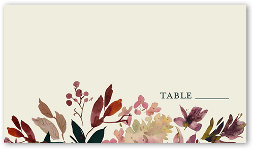 Deeply Beautiful Wedding Place Card, Green, Placecard, Matte, Signature Smooth Cardstock, Seaweed