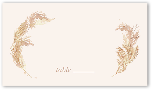 Autumn Grass Wedding Place Card, Beige, Placecard, Matte, Signature Smooth Cardstock, Adobe Blush