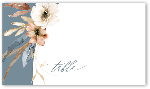 Wild Botanic Wedding Place Card, Grey, Placecard, Matte, Signature Smooth Cardstock, Storm