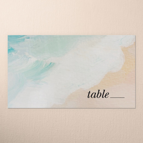 Tropical Tradition Wedding Place Card, Beige, Placecard, Matte, Signature Smooth Cardstock, Nectar