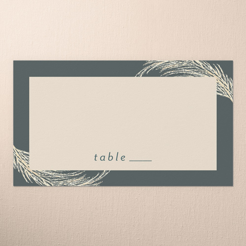 Pampas Silhouette Wedding Place Card, Grey, Placecard, Matte, Signature Smooth Cardstock