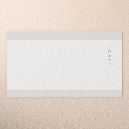 Softly Together Wedding Place Card, Grey, Placecard, Matte, Signature Smooth Cardstock, Whisper Gray