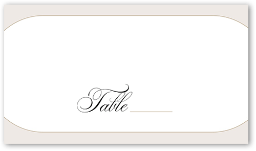 Elegant Essence Wedding Place Card, Gray, Placecard, Matte, Signature Smooth Cardstock
