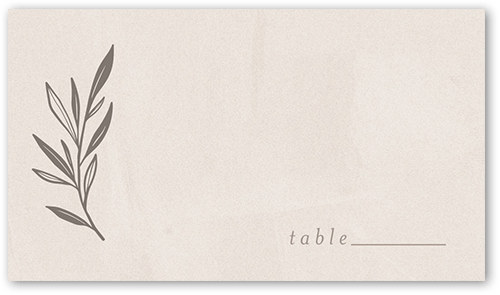 Splendid Spruce Wedding Place Card, Beige, Placecard, Matte, Signature Smooth Cardstock, Beige