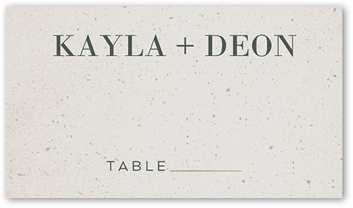 Captivating Couple Wedding Place Card, Beige, Placecard, Matte, Signature Smooth Cardstock, Sandstone