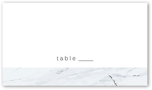 Married Marble Wedding Place Card, White, Placecard, Matte, Signature Smooth Cardstock