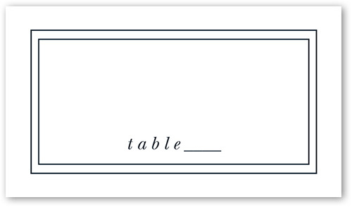 Classic Simple Script Wedding Place Card, White, Placecard, Matte, Signature Smooth Cardstock