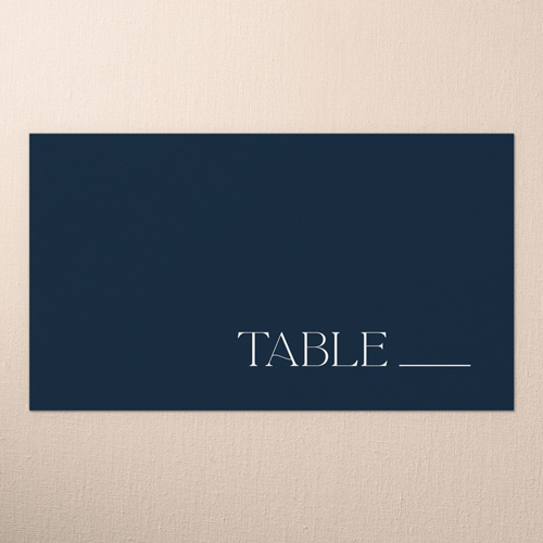 Modern Flow Wedding Place Card, Blue, Placecard, Matte, Signature Smooth Cardstock