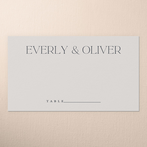 Forever We Do Wedding Place Card, Gray, Placecard, Write Your Own Greeting, Matte, Signature Smooth Cardstock, Gray