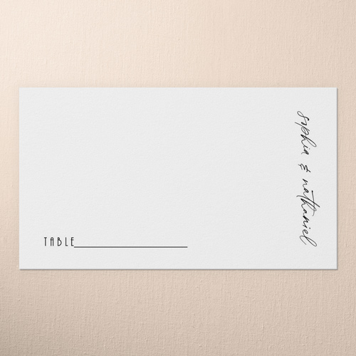 Soothing Showcase Wedding Place Card, Black, Placecard, Write Your Own Greeting, Matte, Signature Smooth Cardstock