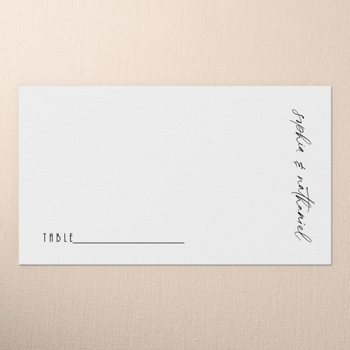 Soothing Showcase Wedding Place Card, Black, Placecard, Matte, Signature Smooth Cardstock