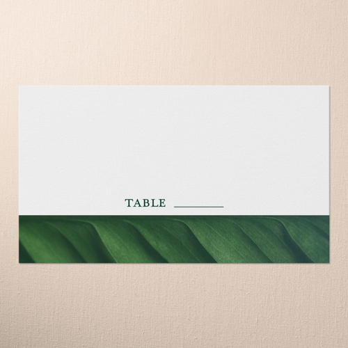Leafy Lush Wedding Place Card, Green, Placecard, Matte, Signature Smooth Cardstock