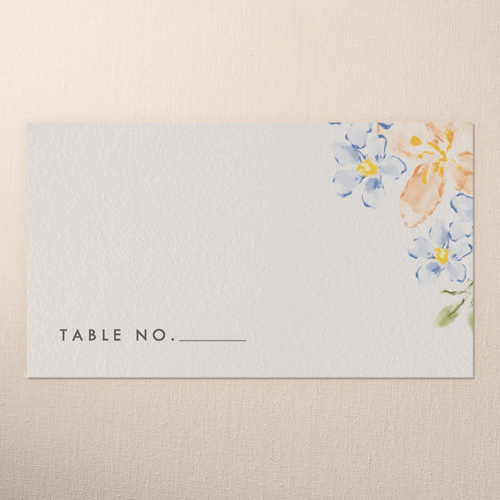 Painted Hem Wedding Place Card, Green, Placecard, Matte, Signature Smooth Cardstock, Green