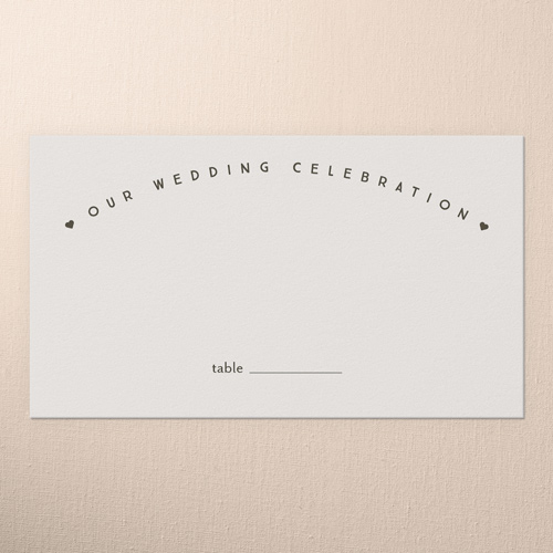 Arched Devotion Wedding Place Card, White, Placecard, Matte, Signature Smooth Cardstock, White
