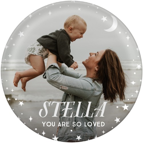 Star Border Plates, 10x10, White