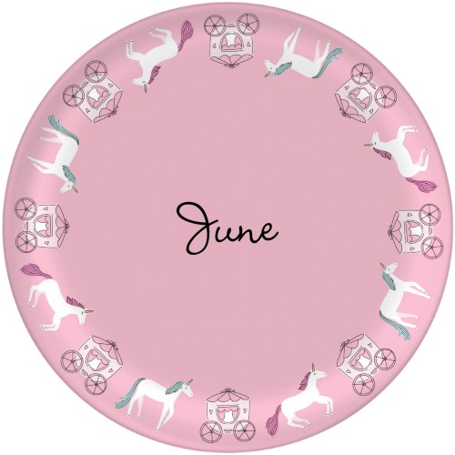 Princess Castle Plate, 10x10, Pink