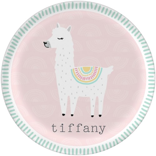 Adventure Llama Plates, 10x10, Green