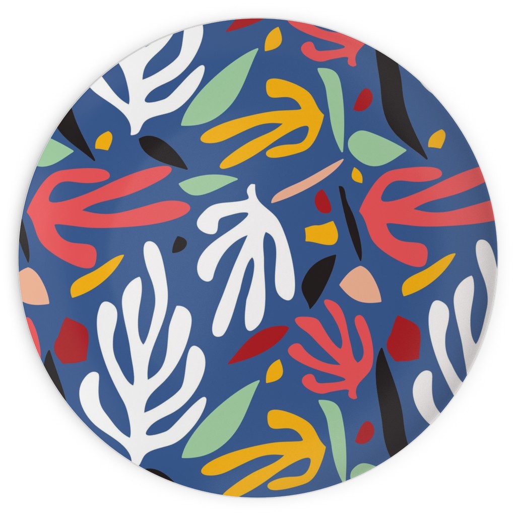 Matisse Style Leaves - Multi Plates, 10x10, Multicolor