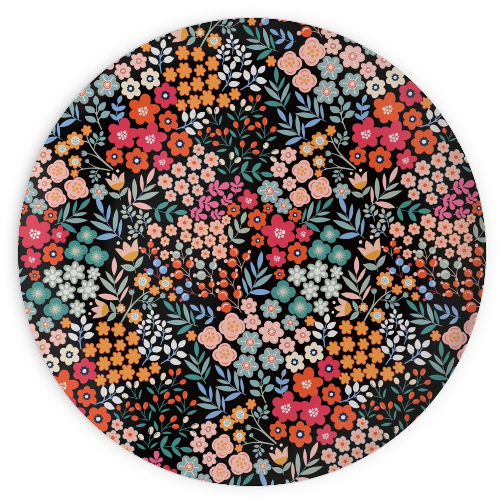 Summer Flower Plates, 10x10, Multicolor