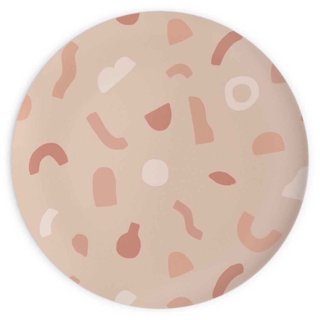 Organic Cut Shapes - Pink Clay Plates, 10x10, Pink