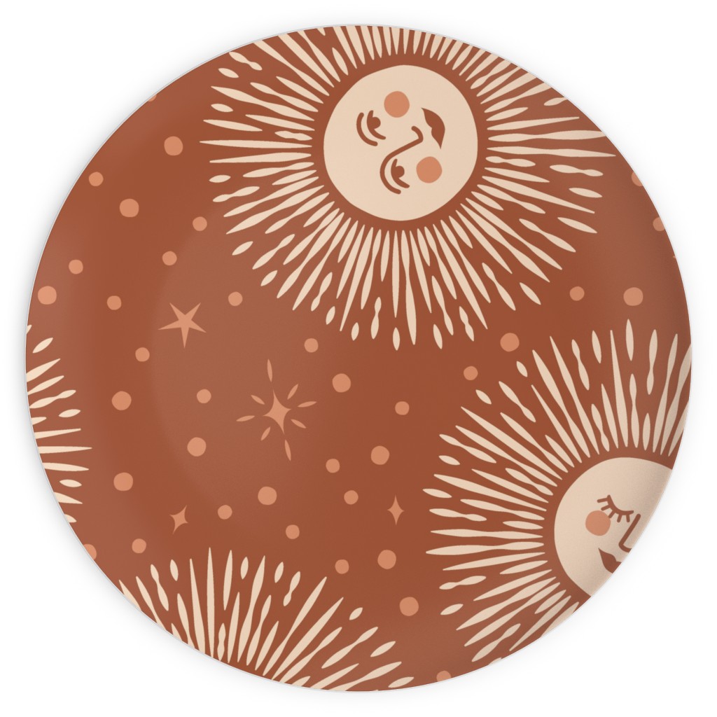 Golden Sun - Warm Plates, 10x10, Orange, Orange