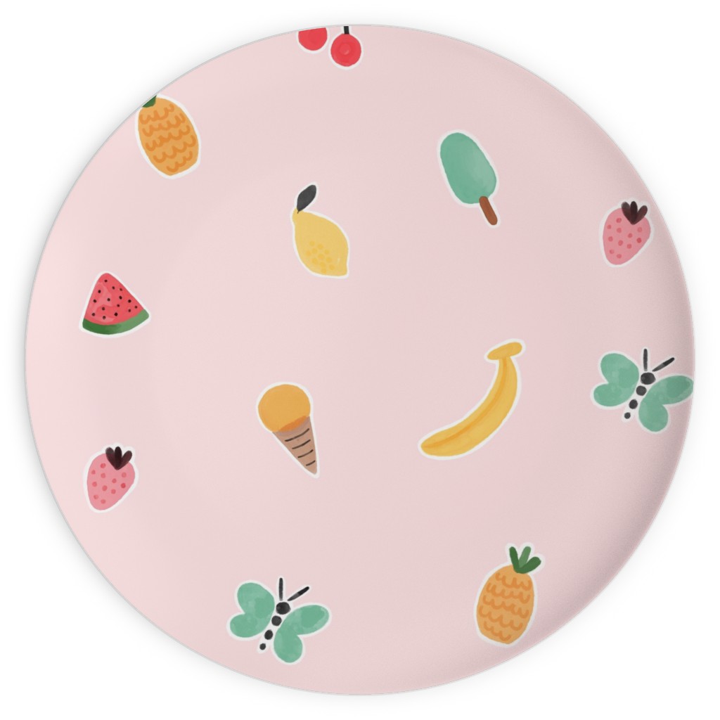 Freshy Summer - Pink Plates, 10x10, Pink