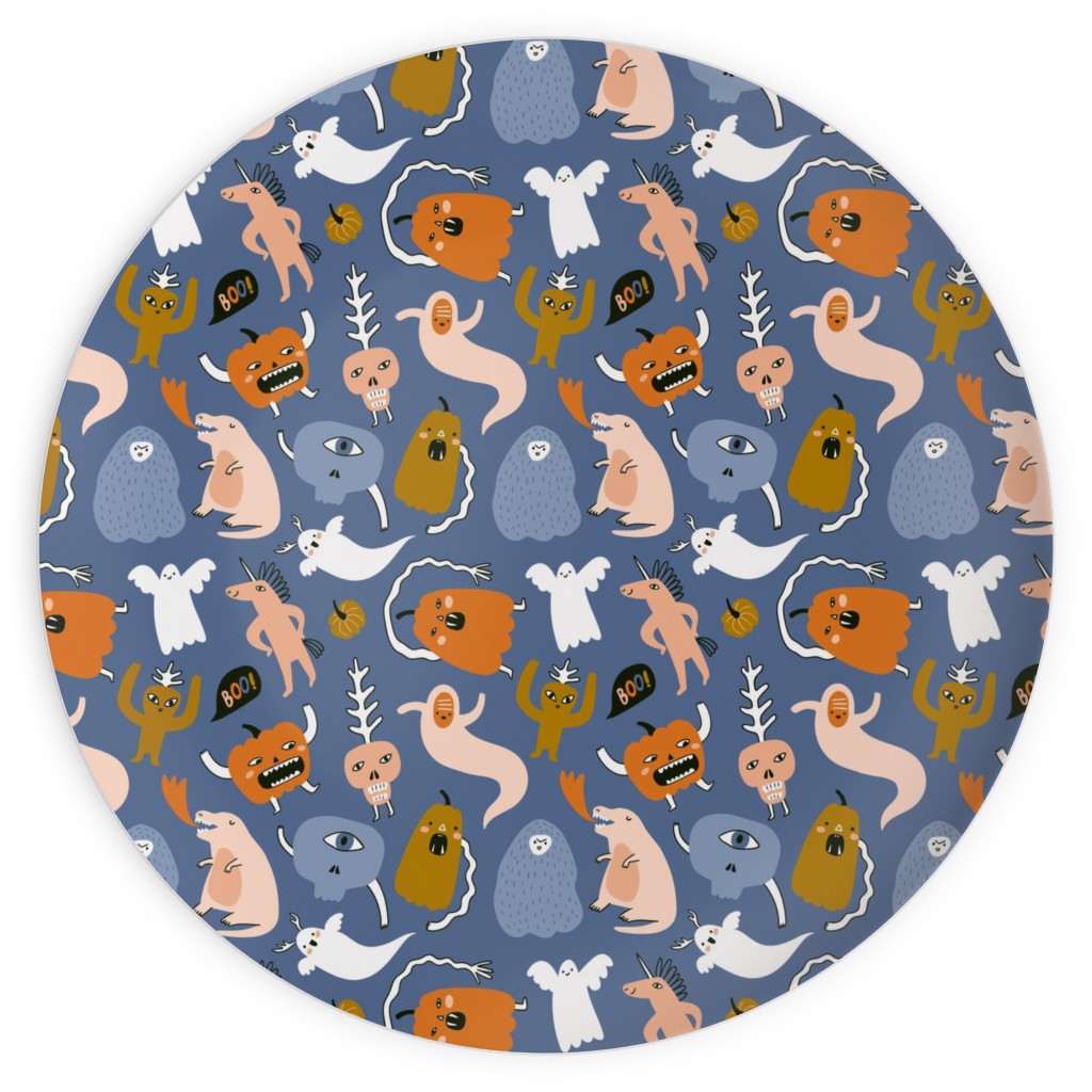 Monsters Pattern - Multi Plates, 10x10, Multicolor