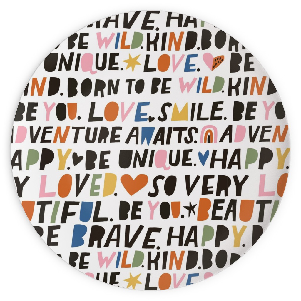 Sweet Words - Multi Plates, 10x10, Multicolor