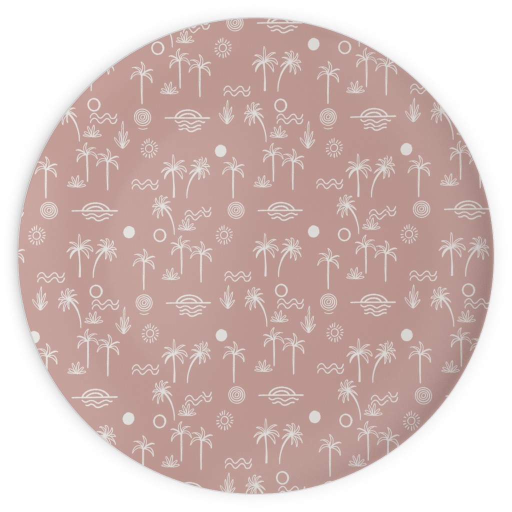 Summer Sun - Rose Plates, 10x10, Pink