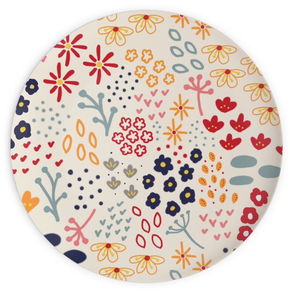 Summer Floral - Light Plates, 10x10, Multicolor