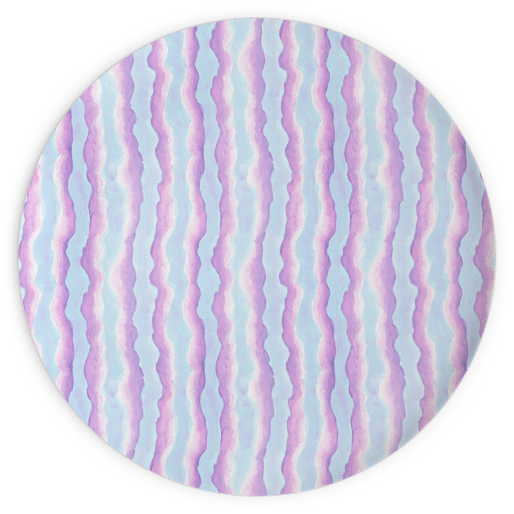 Sunset Cloud Stripe Plates, 10x10, Multicolor