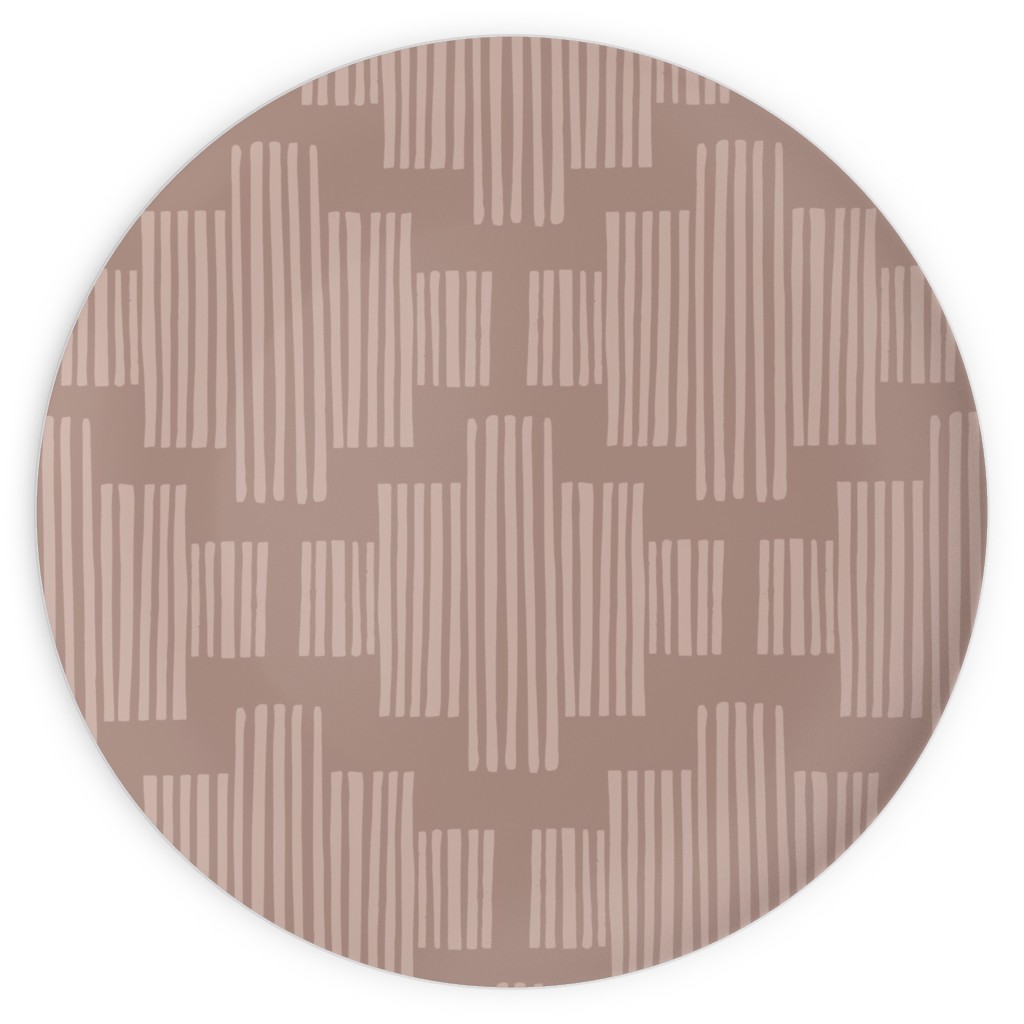 Step Into It - Dusty Rose Plates, 10x10, Pink