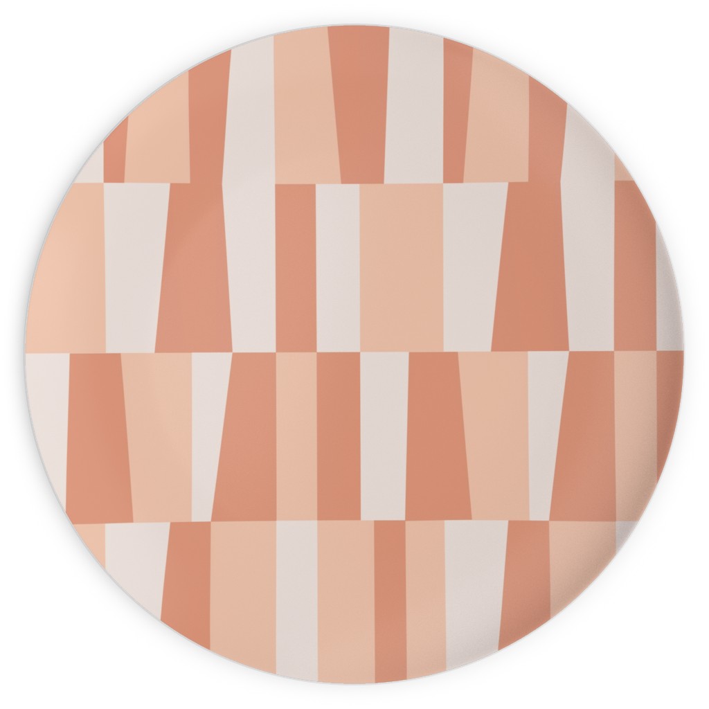 Collage Tiles - Orange Plates, 10x10, Orange