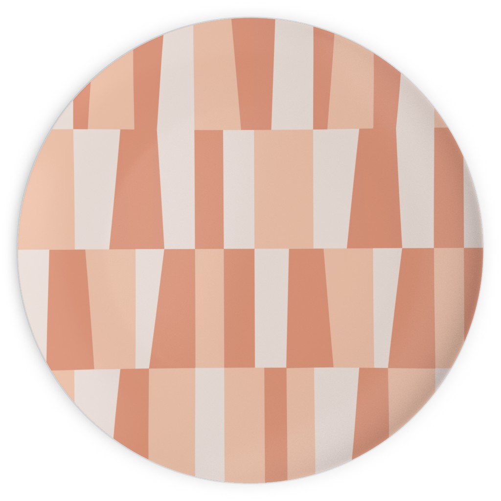 Collage Tiles - Orange Plates, 10x10, Orange, Orange
