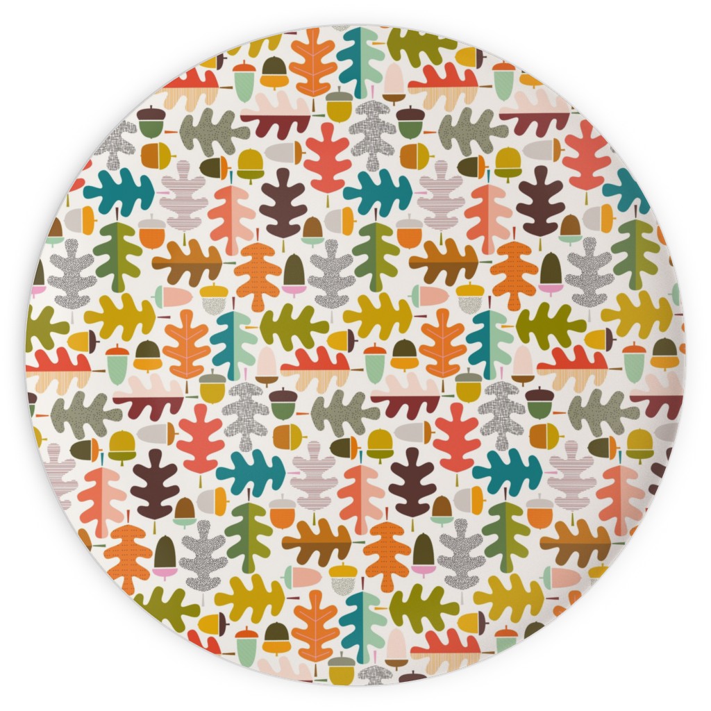 Autumn Oak Tree - Multi Plates, 10x10, Multicolor