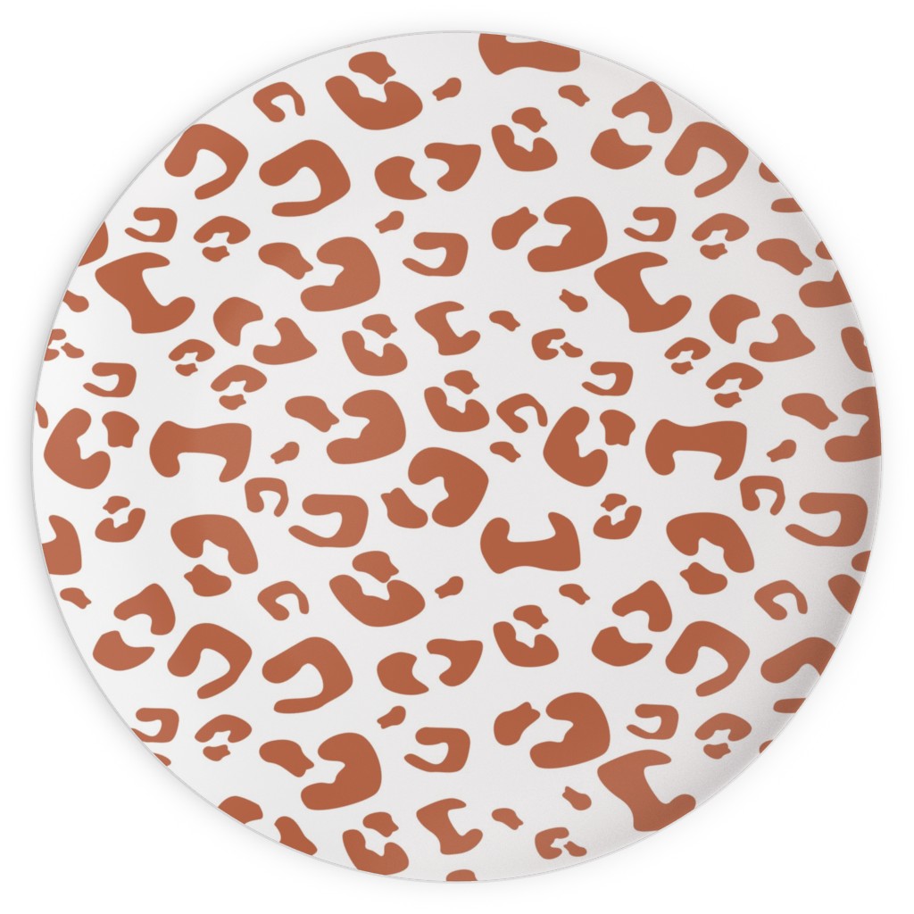 Leopard Print - Terracotta Plates, 10x10, Brown