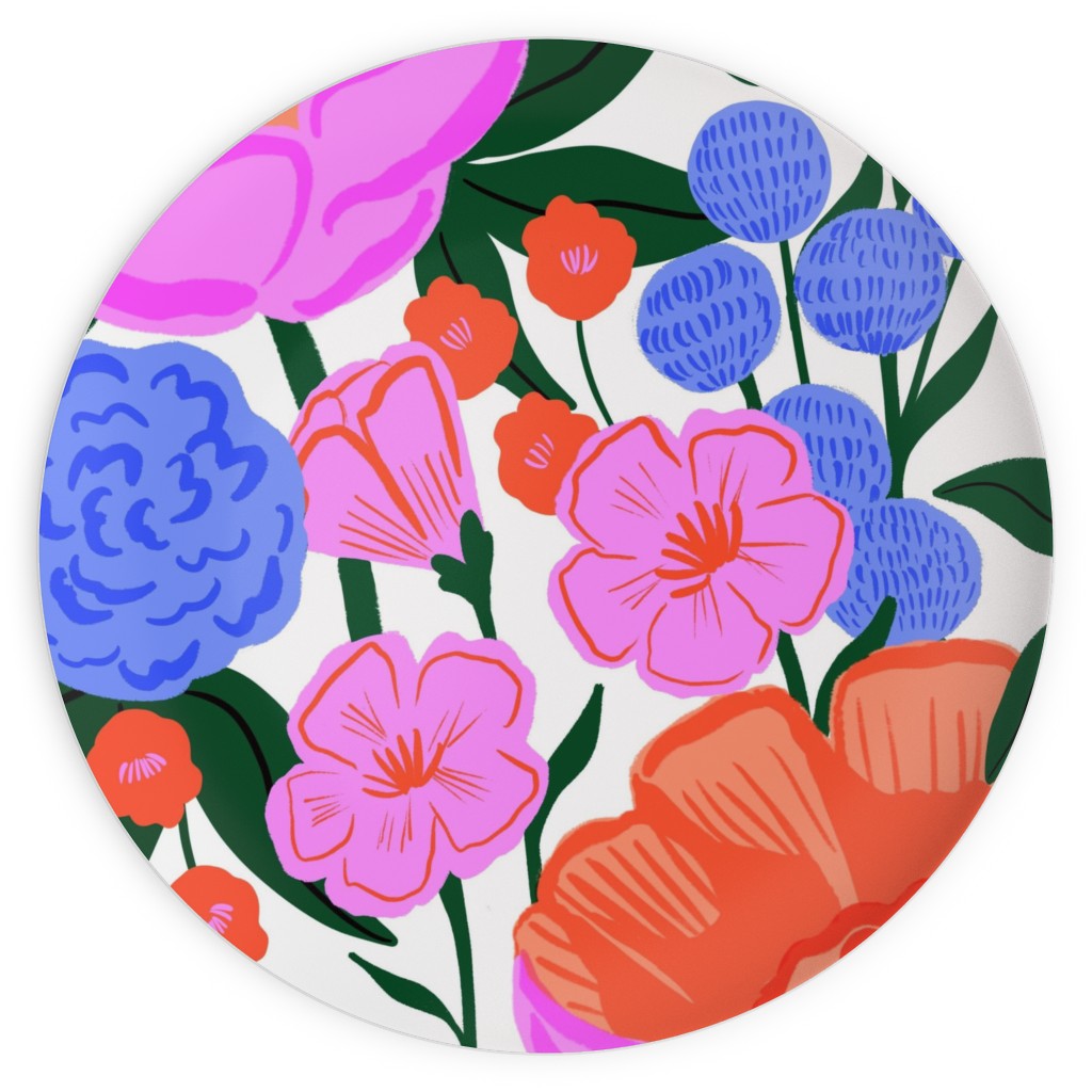 Garden Floral - Brights Plates, 10x10, Multicolor