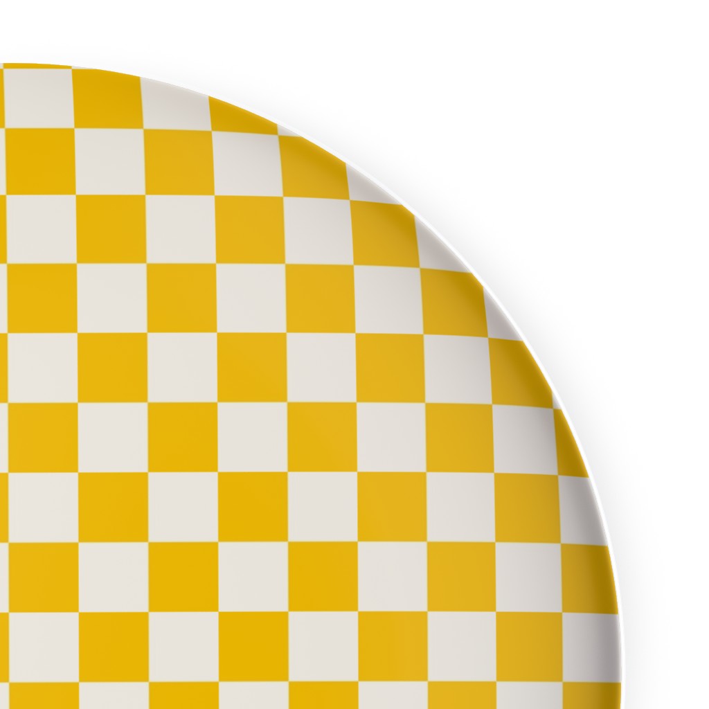 Checkered Pattern Yellow Plates Shutterfly