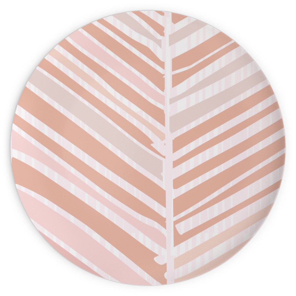 Herringbone Hues Plates, 10x10, Pink, Dusk Pink