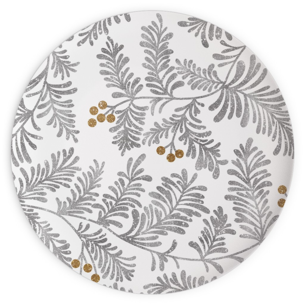 Winter Branches Plates, 10x10, Gray, Smoke