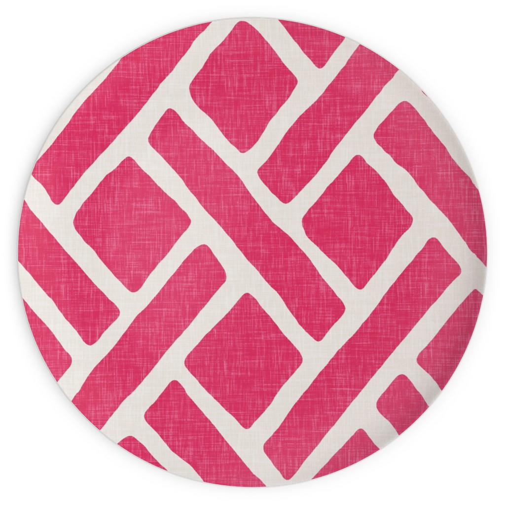 Savannah Trellis Plates, 10x10, Pink