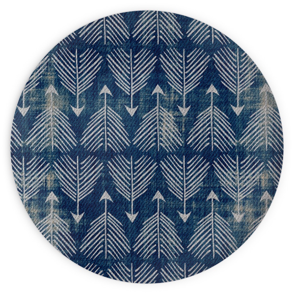 Django Arrows Plates, 10x10, Blue, Navy