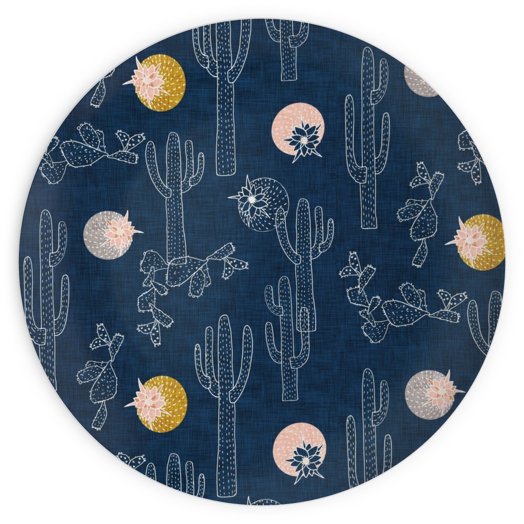 Cactus - Indigo Plates, 10x10, Blue