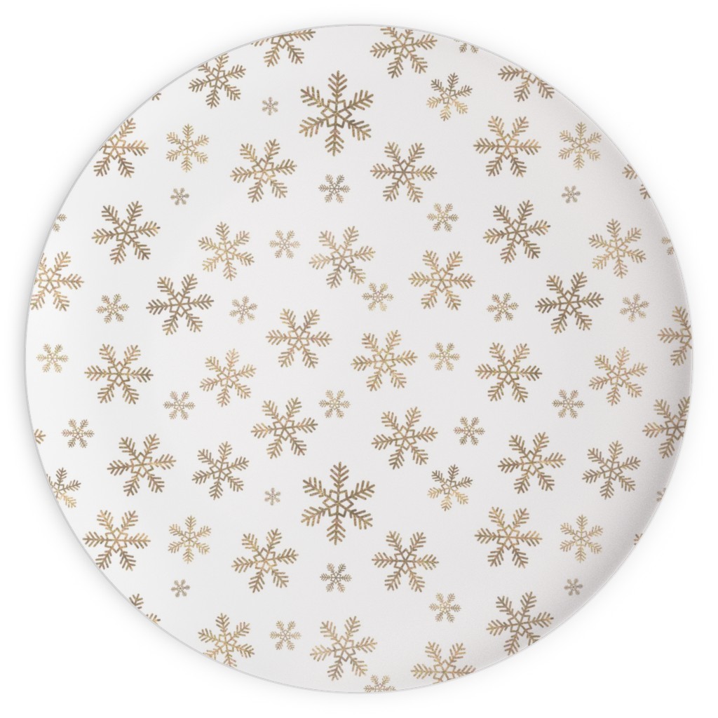 Holiday Snowflakes - Gold Plates, 10x10, Yellow