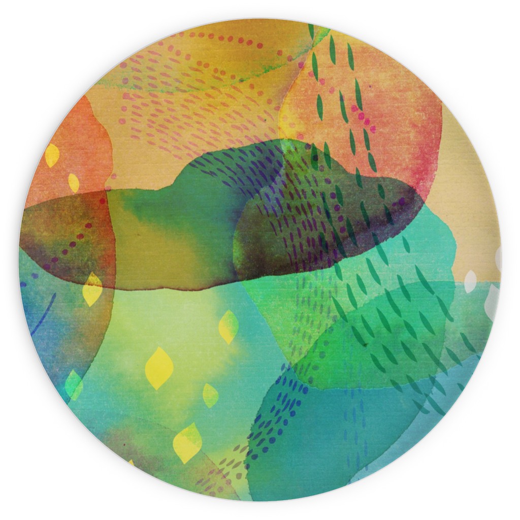 Daydreaming Plates, 10x10, Multicolor