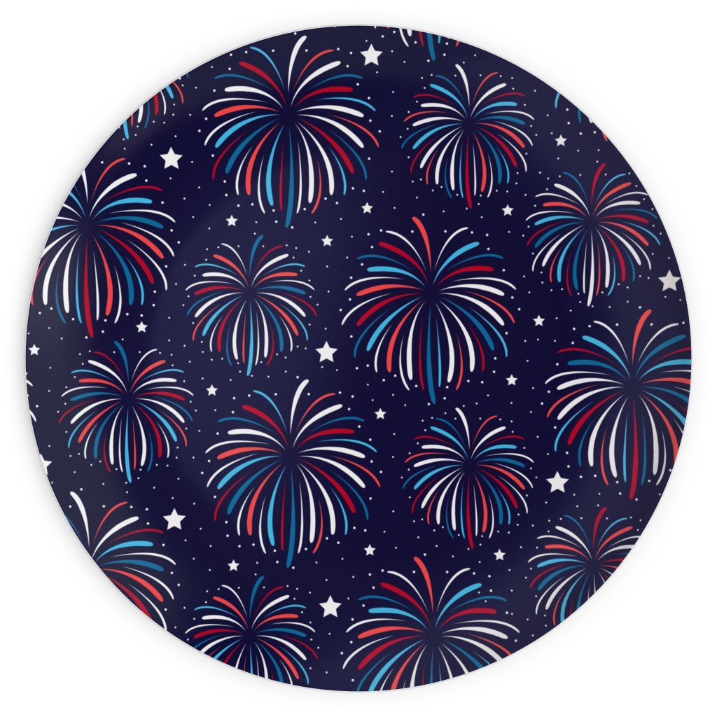 Star Spangled Night Plates, 10x10, Blue