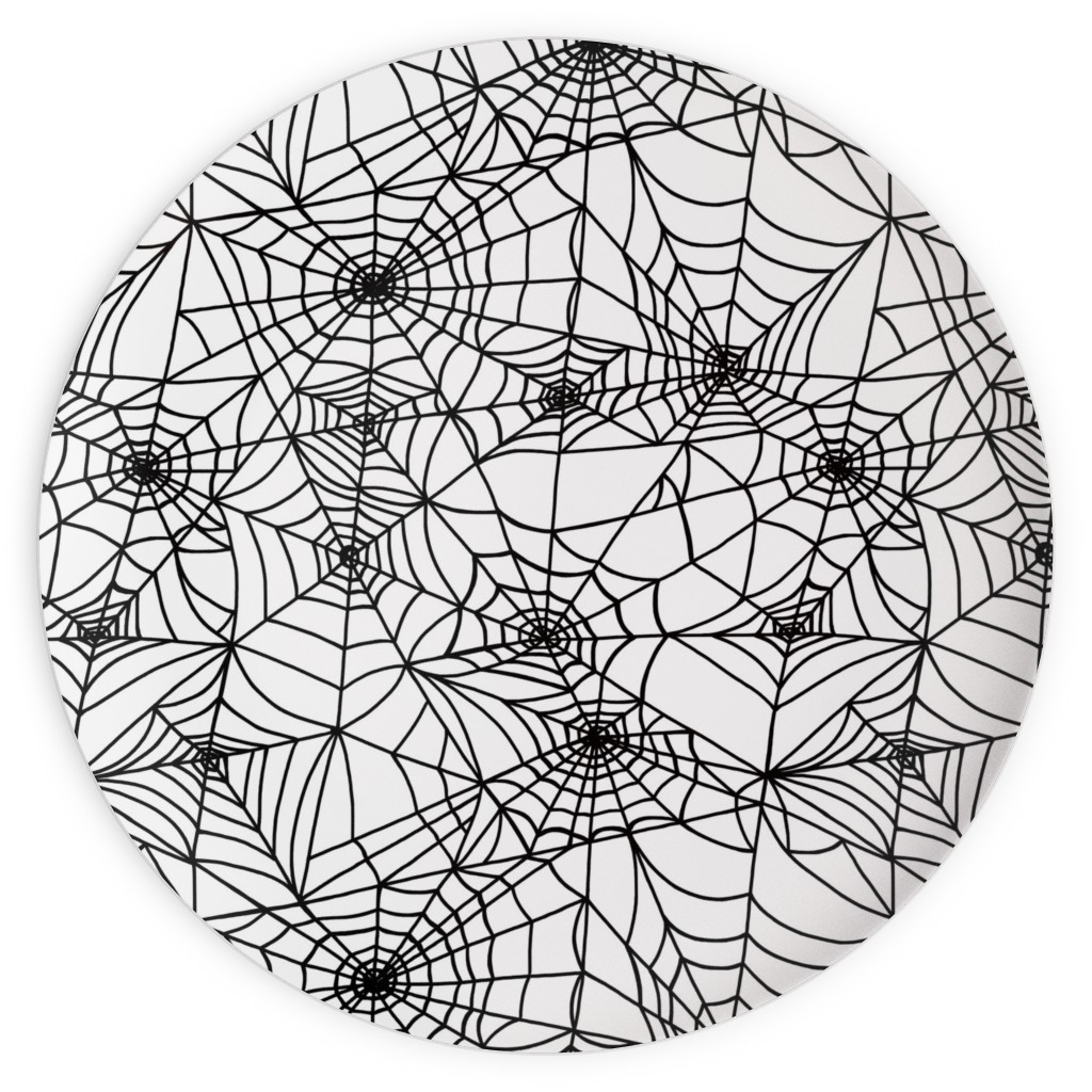 Spooky Spider Web Plates, 10x10, White